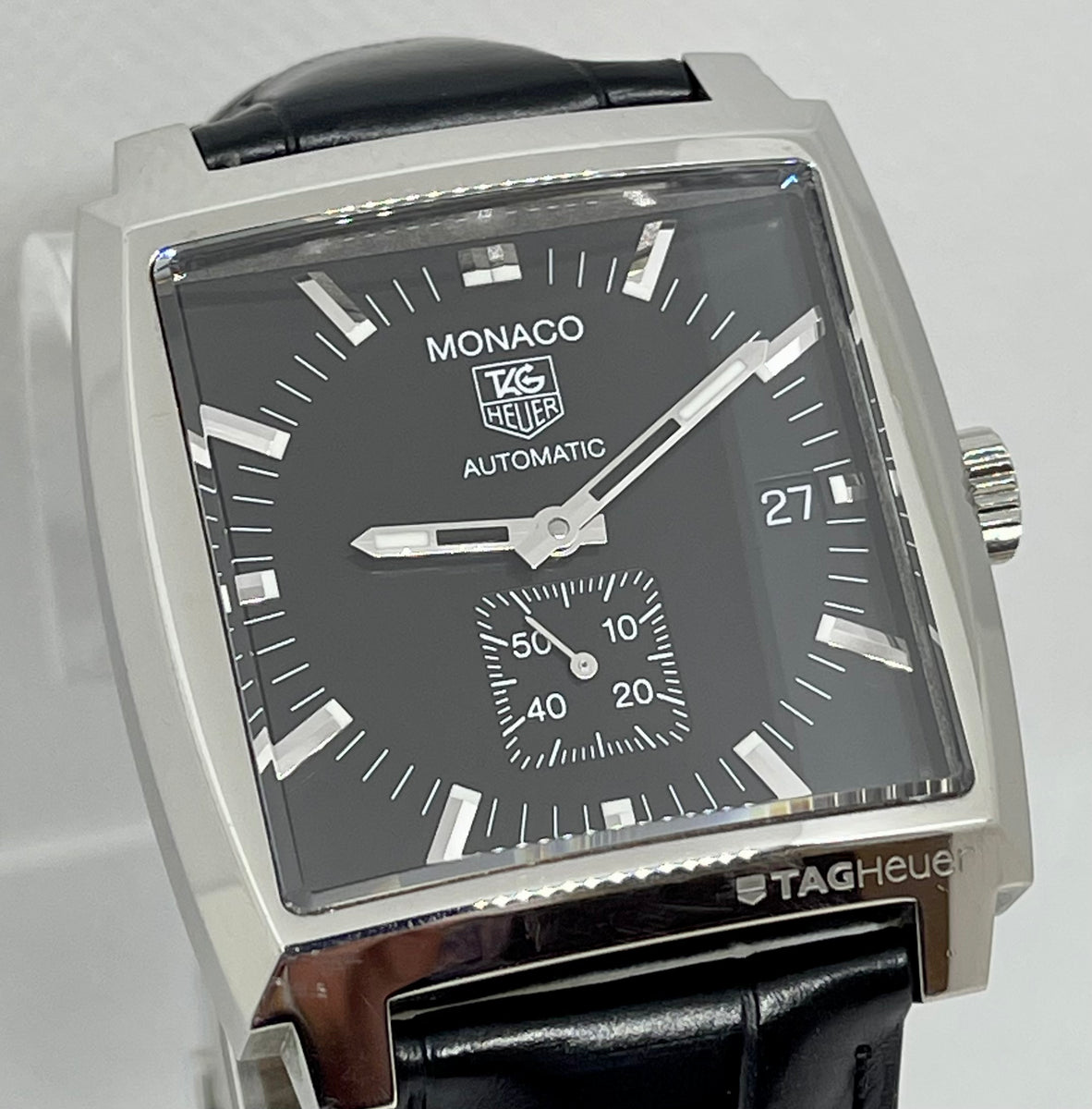 Tag heuer monaco black face on sale