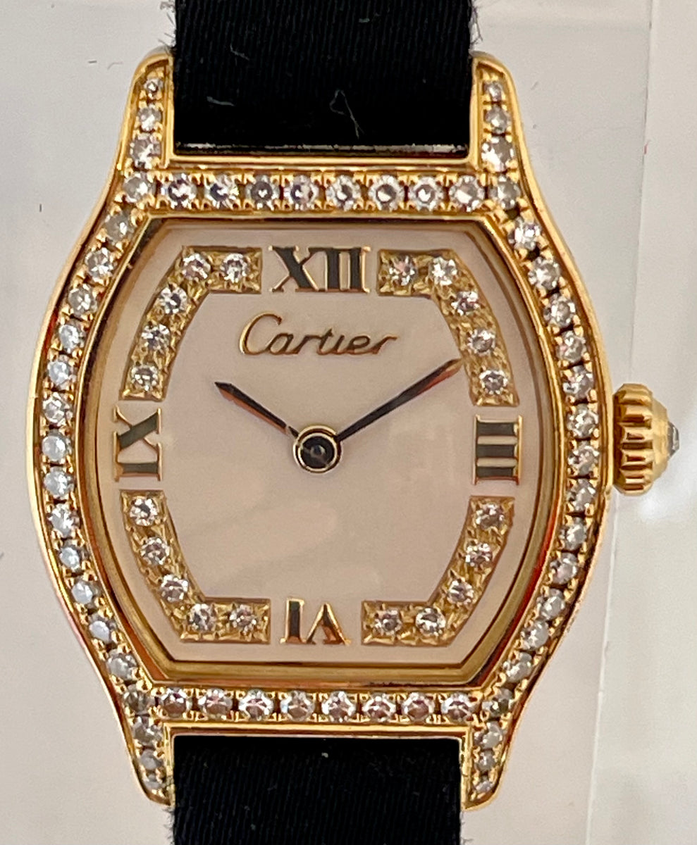 Gold diamond encrusted sale watch