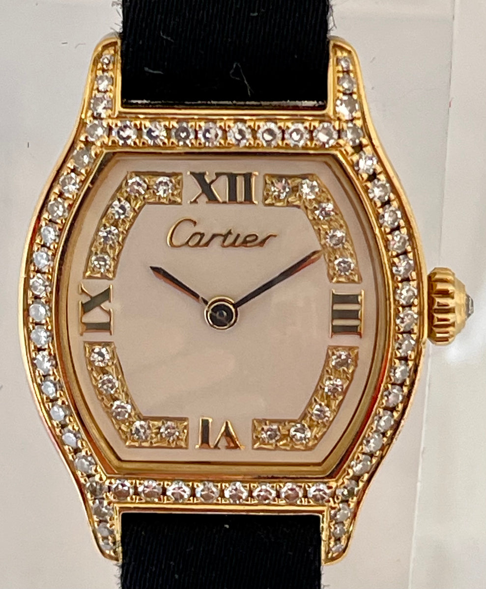 Gold diamond best sale encrusted watch
