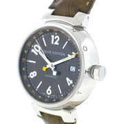 Louis Vuitton - Tambour Stainless Steel Leather Strap Automatic Watch