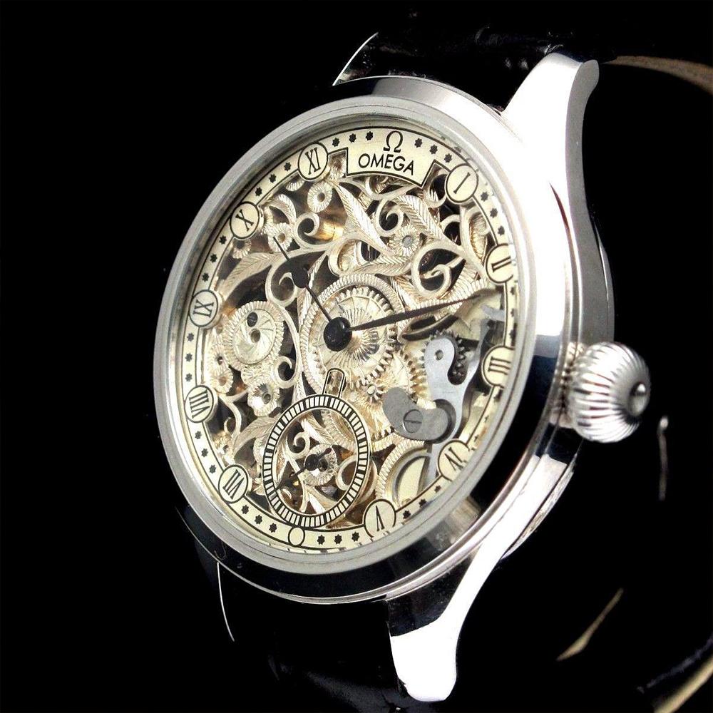 Omega Skeleton Wristwatch Signed 1921 Movement Every Watch