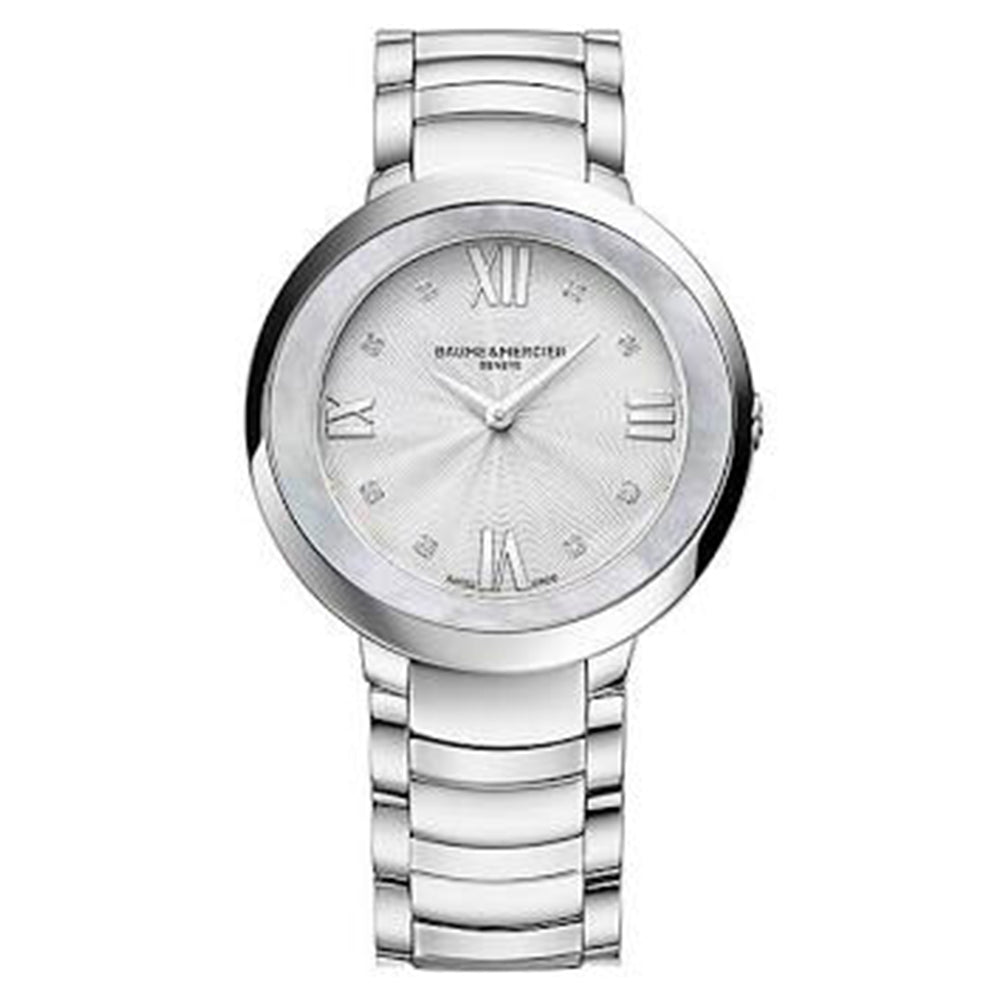 Baume Mercier Promesse Diamond Watch High Polished Steel 10158