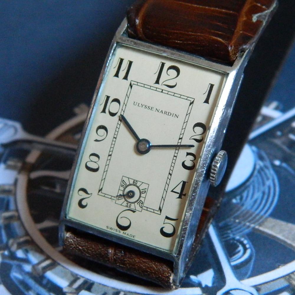 Ulysse Nardin Circa 1950 Rectangular Watch Swiss Movement 15 Jewels