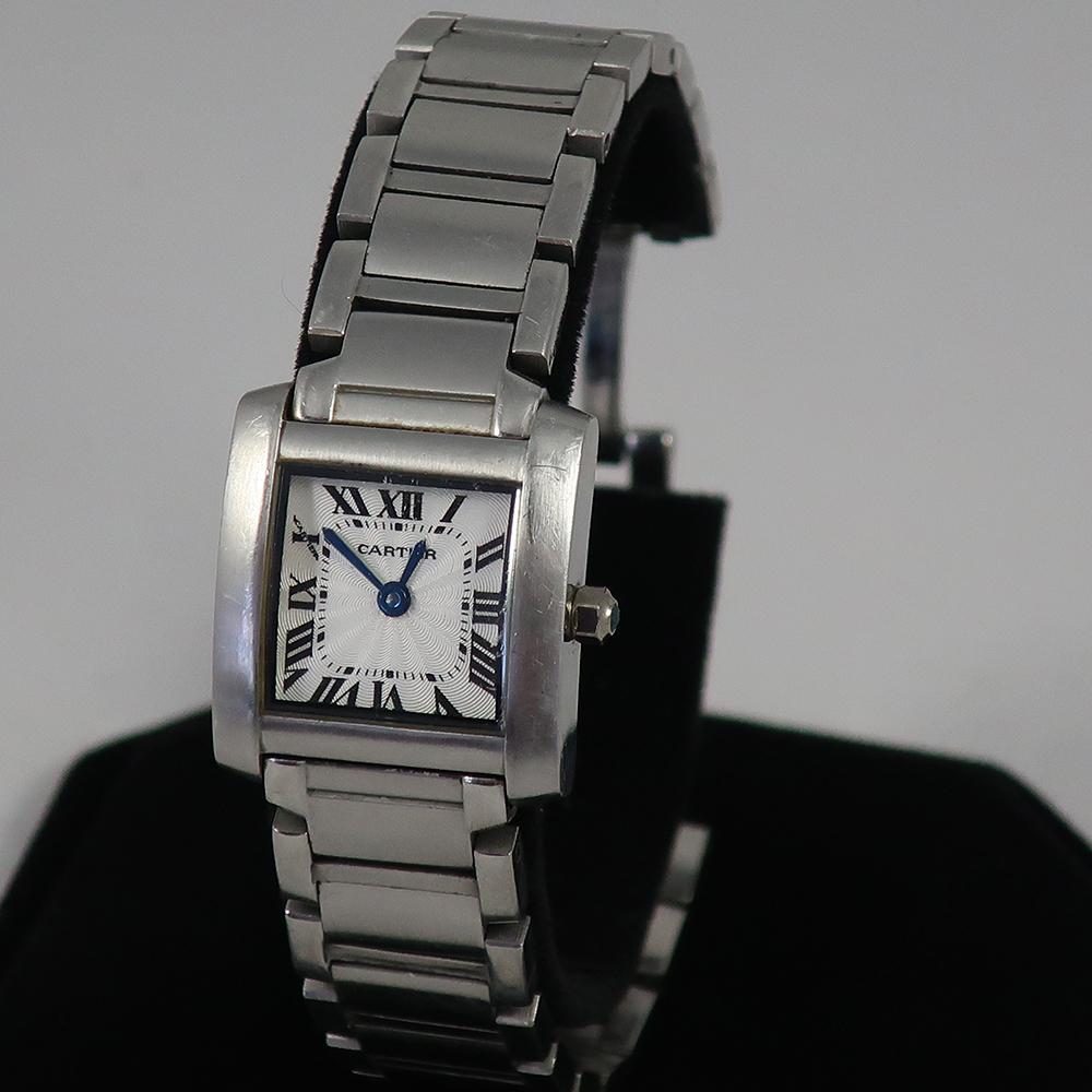 CARTIER, TANK FRANCAISE REF 2384, A LADY'S STAINLESS STEEL WRISTWATCH WITH  BRACELET CIRCA 2005, Class of 2019: Watches, Jewels, Pens & Accessories, Watches