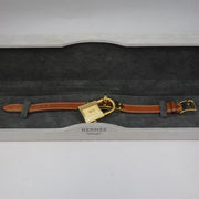 The Famous Hermès Kelly Watch - Brown Leather & Gold