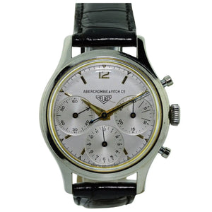 Heuer for Abercrombie & Fitch Stainless Steel Triple Register Chronograph Watch