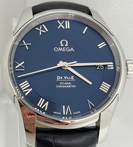 Omega - De Ville Automatic Steel Mens Strap Watch Blue Dial