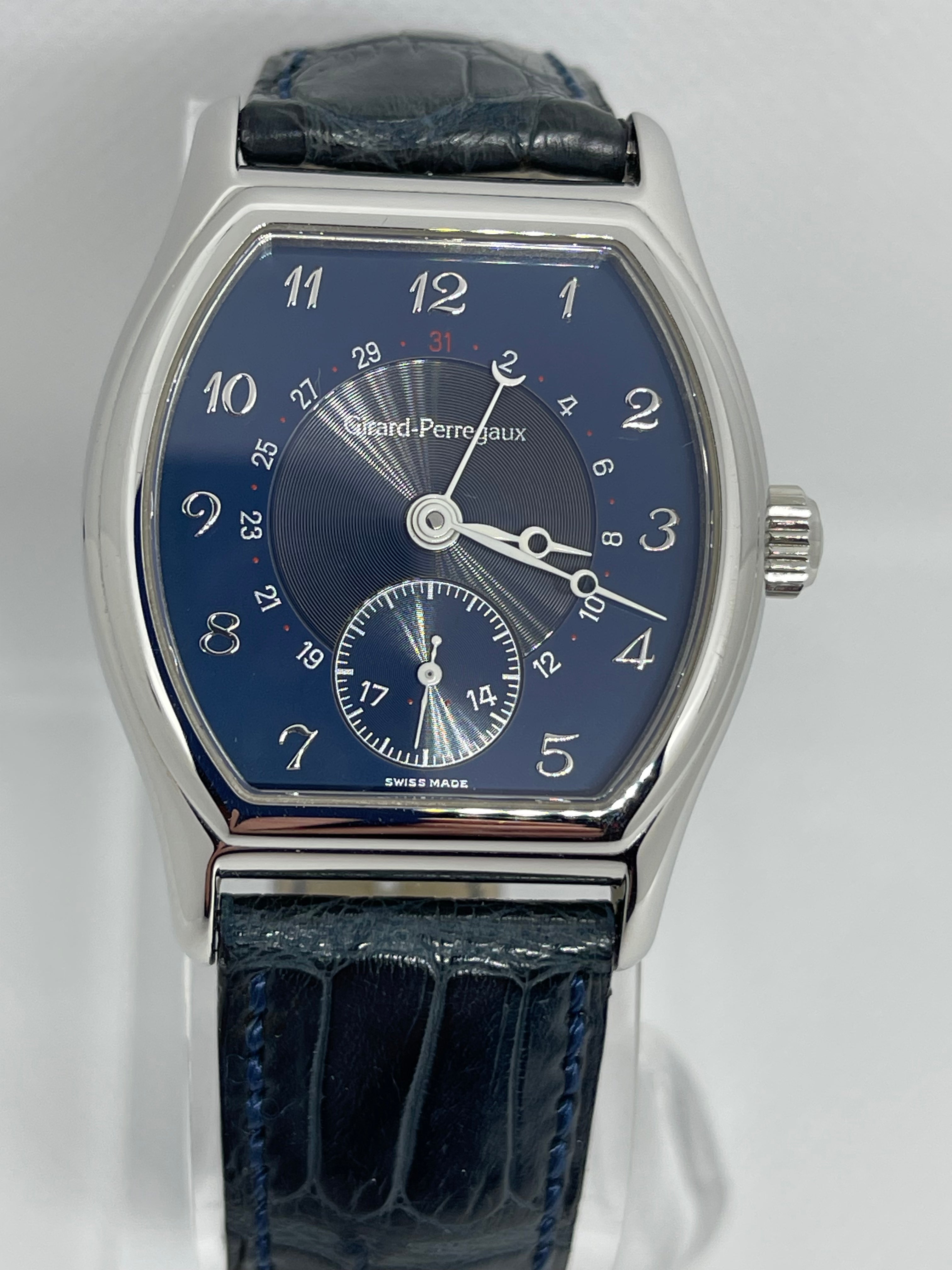 Girard Perreguax Richeville Stainless Steel Calendar Watch