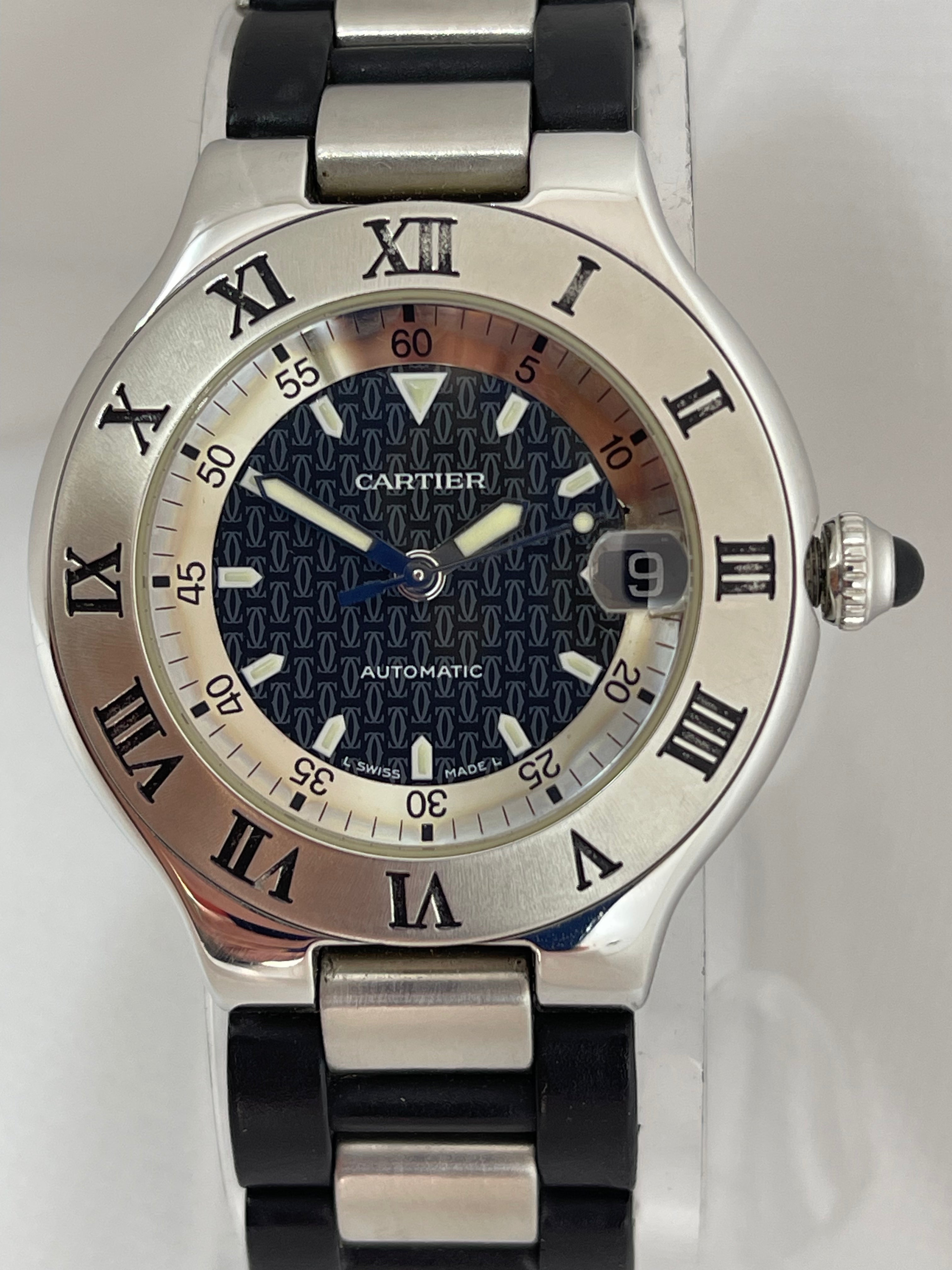 Cartier ~ Must de Cartier 21 Autoscaph 2427 Automatic Watch. Cartier 21 Autoscaph 2427 | Ref. 2427 Watches on Chrono24 main image 3