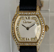 Cartier - Circa 1970 Solid Gold Diamond Encrusted Ladies Watch