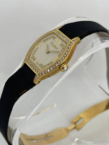 Cartier - Circa 1970 Solid Gold Diamond Encrusted Ladies Watch