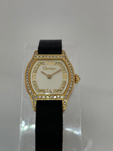 Cartier - Circa 1970 Solid Gold Diamond Encrusted Ladies Watch