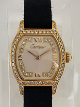 Cartier - Circa 1970 Solid Gold Diamond Encrusted Ladies Watch