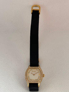 Cartier - Circa 1970 Solid Gold Diamond Encrusted Ladies Watch