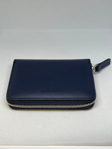 Ateliers Auguste- Cambon Zipper Wallet Navy Smooth Leather 
