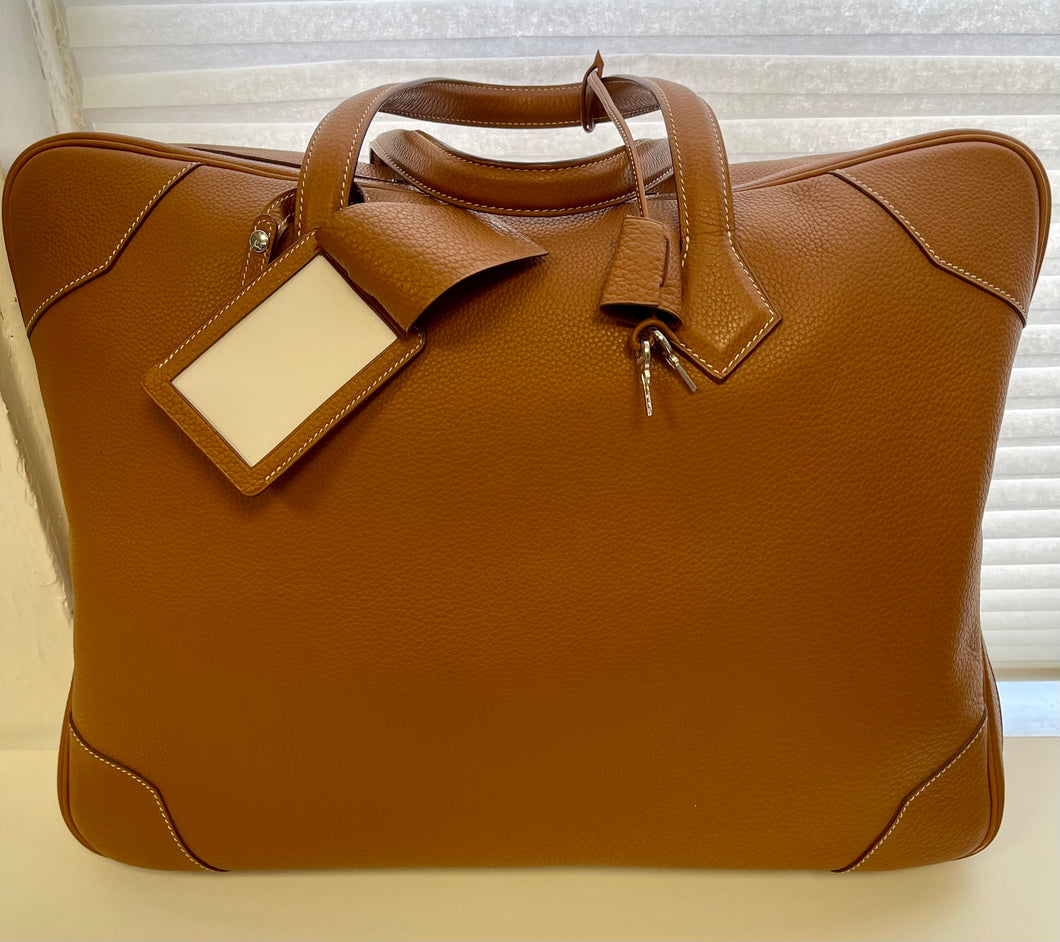 Hermes - Victoria 45 Taurillon Clemence Leather Travel Bag