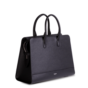 Ateliers Auguste- Grand Madame Handbag - Black Pebble Leather