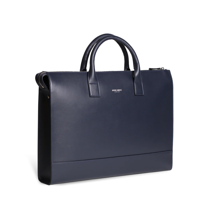 Ateliers Auguste- Suffren Briefcase - Navy Smooth Leather