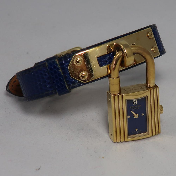 The Famous Hermès Kelly Watch - Blue & Gold