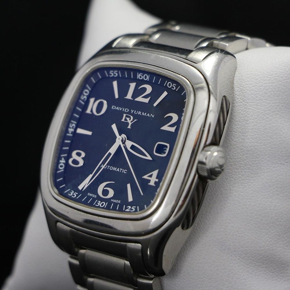 David Yurman - Stunning Blue/Silver Thoroughbred Belmont Automatic