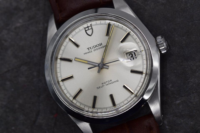 Tudor 7024/0 Vintage Prince Oyster Date Automatic JUMBO Silver Men Authentic