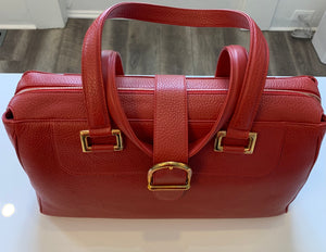 Chopard - Red Grained Leather Buckel Handbag