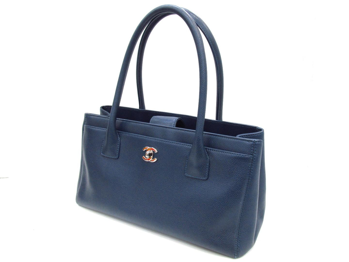 Chanel - Blue Leather Large Executive Tote Bag