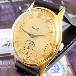 Piaget - Circa 1940 Gold Plated Antimagnetic Champagne Textured Dial