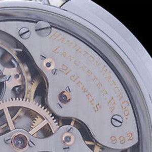 Hamilton - Pre-1920 Watch Movement with New Custom Case &amp; Restored Dial - 21 Jewel Men's Watch