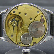 Omega - Incredibly Unique Black and Yellow Signed Movement Circa 1910 with a New Chrome Plated Case
