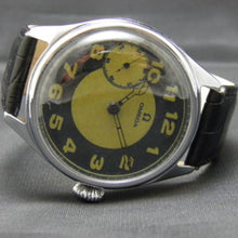 Omega - Incredibly Unique Black and Yellow Signed Movement Circa 1910 with a New Chrome Plated Case