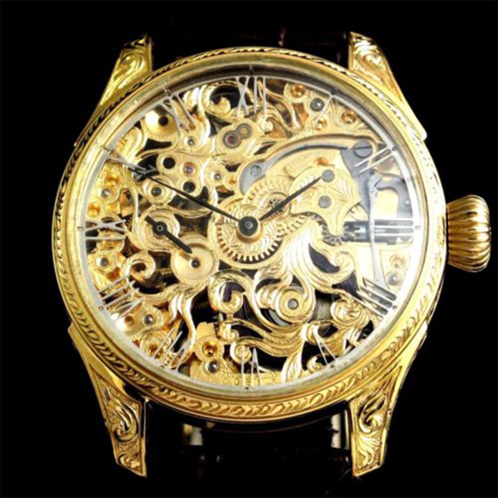 Longines - Gold Skeleton Antique Wrist Watch