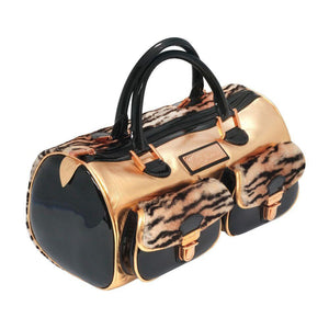 Chopard - Faux Fur Gold Leather Handbag