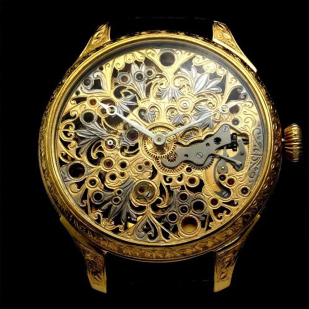 Jeager-LeCoultre - Vintage Gold Skeleton Mens Wristwatch