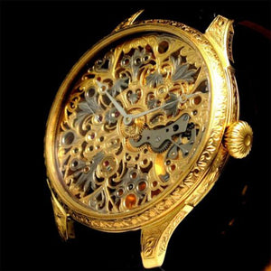 Jeager-LeCoultre - Vintage Gold Skeleton Mens Wristwatch