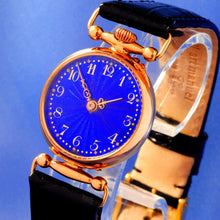 Jaeger-LeCoultre - 1880 Ladies Solid 18k Gold with Hand Painted Enamel Bird Scene on Back of the Watch
