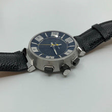 Louis Vuitton - Elegant Tambour Blue Dial with Black Leather Band