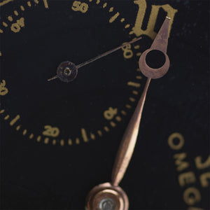 Omega - Vintage Wristwatch Black Dial Vermeil Case