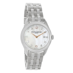 Baume & Mercier - Clifton Diamond Dial Stainless Steel Ladies Watch