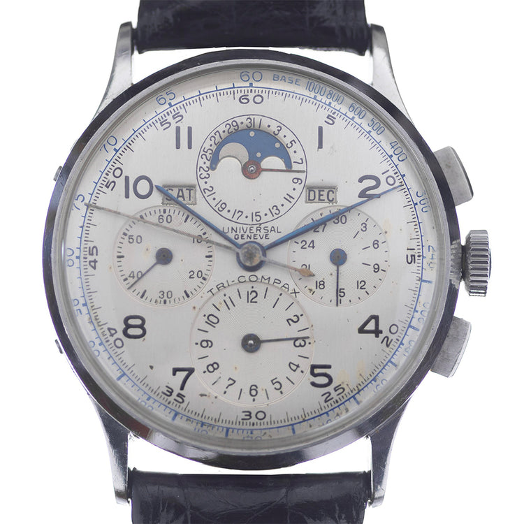 Universal Genève 1940's Tri-compax s/s Moonphase Chronograph
