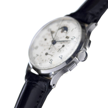 Universal Genève 1940's Tri-compax s/s Moonphase Chronograph