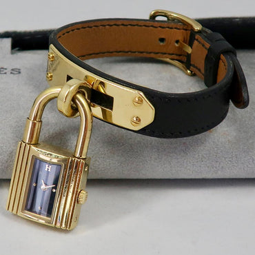 The Famous Hermès Kelly Watch - Black & Gold – Every
