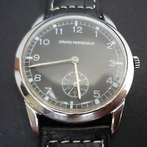 Girard-Perregaux - Vintage Black Dial with White Numbering and Signed Movement