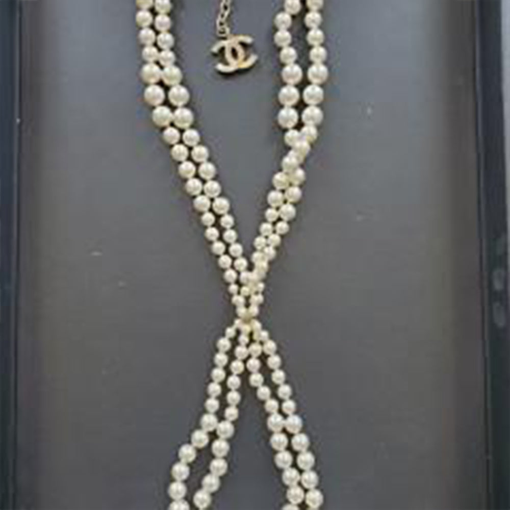 Double Strand Pearl Necklace