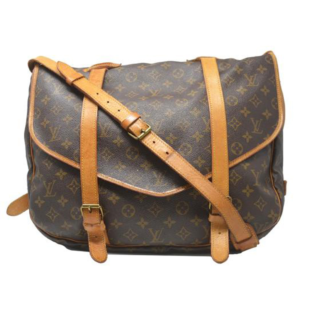 Louis Vuitton - Brown Monogram Canvas Saumur Monogram 43 Shoulder Bag