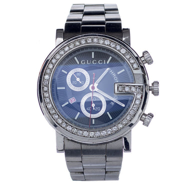 GUCCI Luxury Italian watch with bezels in SILVER GUCCI Silver Italian Luxury Bracelet Watch with Bezels for  main image 3
