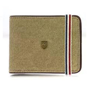 S.T. Dupont - Iconic Wallet 6cc Beige Canvas Cognac Leather Cotton Band