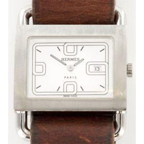 Hermès - Barenia BA1.510 Stainless Steel Ladies Leather Wrist Watch 32mm X 40mm