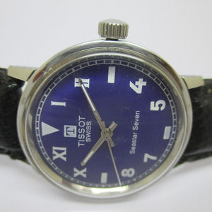 Tissot - Vintage Seastar Seven Watch with Stunning Blue Dial and 32mm Case - Circa 1980
