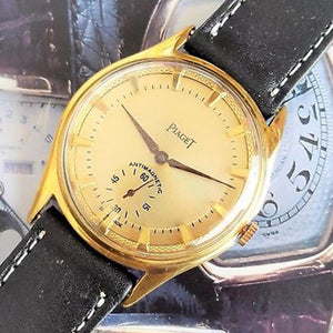 Piaget - Circa 1940 Gold Plated Antimagnetic Champagne Textured Dial